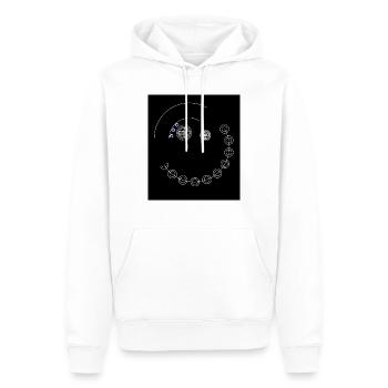 fragment de machines 11 - Sweat à capuche Premium bio Homme - blanc - Devant - Nico (187cm)