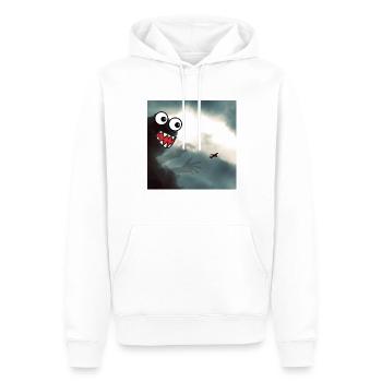 Un avion dans les nuages. Pour les fans d’aviation et du ciel. - Sweat à capuche Premium bio Homme - blanc - Devant - Nico (187cm)