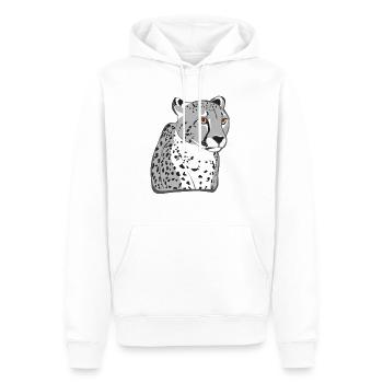 Guépard - Sweat à capuche Premium bio Homme - blanc - Devant - Nico (187cm)