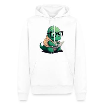 Programmes mignons Dino Who - Sweat à capuche Premium bio Homme - blanc - Devant - Nico (187cm)