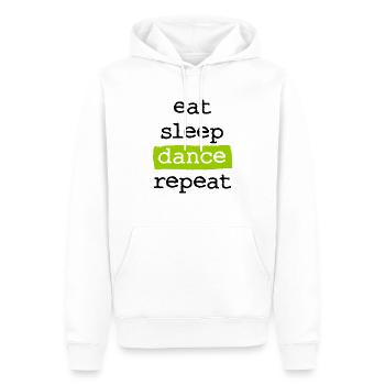 eat sleep dance repeat - Men’s Premium Organic Hoodie - white - Front - Nico (187cm)