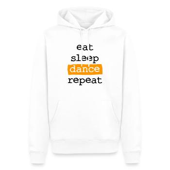 eat sleep dance repeat - Men’s Premium Organic Hoodie - white - Front - Nico (187cm)