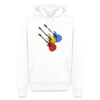 Gitarren - Männer Premium Bio Hoodie - Weiß - Vorne - Nico (187cm)