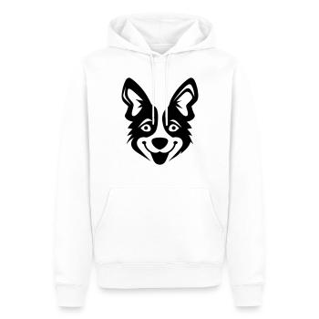Happy Shiba Inu Chien Langue tendue - Sweat à capuche Premium bio Homme - blanc - Devant - Nico (187cm)