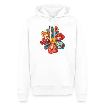 Fleur d’izup2u - Sweat à capuche Premium bio Homme - blanc - Devant - Nico (187cm)