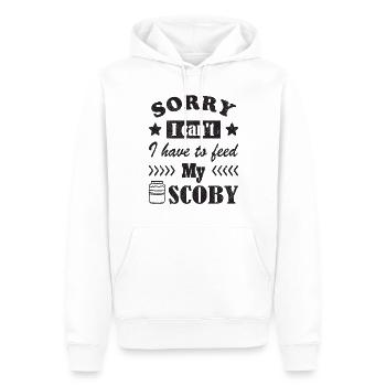 Sorry, I can’t. I have to feed my Scoby - Männer Premium Bio Hoodie - Weiß - Vorne - Nico (187cm)