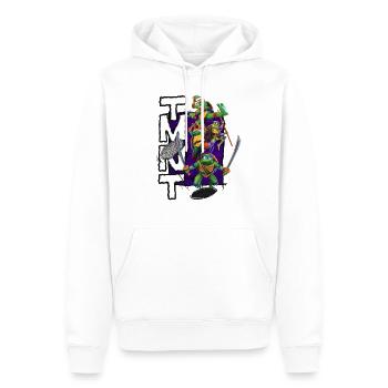 TMNT Mutant Mayhem Tous Turtles - Sweat à capuche Premium bio Homme - blanc - Devant - Nico (187cm)
