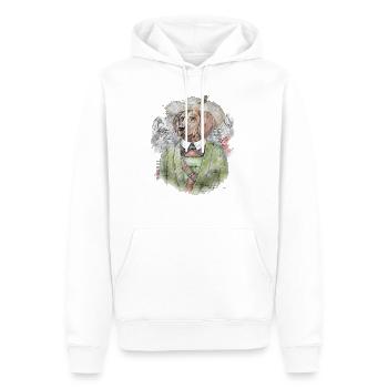 Traditional Costume Dog - Men’s Premium Organic Hoodie - white - Front - Nico (187cm)