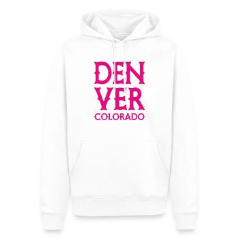 Denver - Colorado - États-Unis d’Amérique - États-Unis - Sweat à capuche Premium bio Homme - blanc - Devant - Nico (187cm)