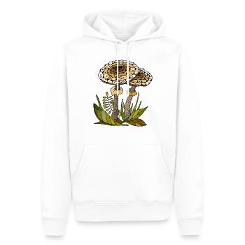 Mycètes - Sweat à capuche Premium bio Homme - blanc - Devant - Nico (187cm)