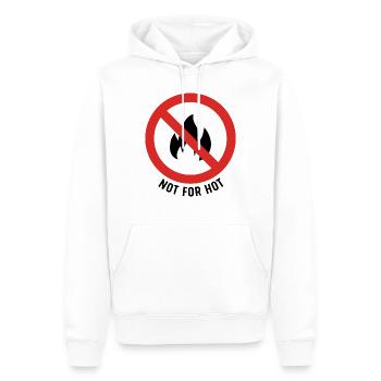 Not For Hot – es soll ja nichts anbrennen. - Männer Premium Bio Hoodie - Weiß - Vorne - Nico (187cm)
