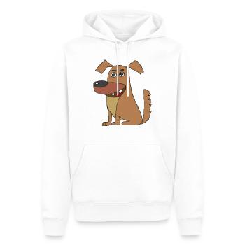 hund lustig - Männer Premium Bio Hoodie - Weiß - Vorne - Nico (187cm)