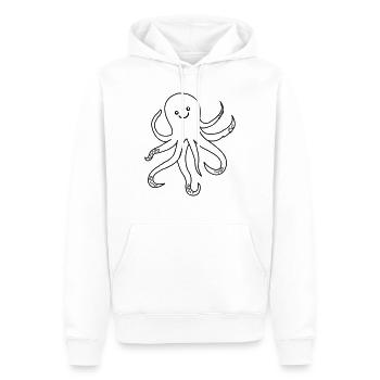 Pieuvre Pieuvre - Sweat à capuche Premium bio Homme - blanc - Devant - Nico (187cm)