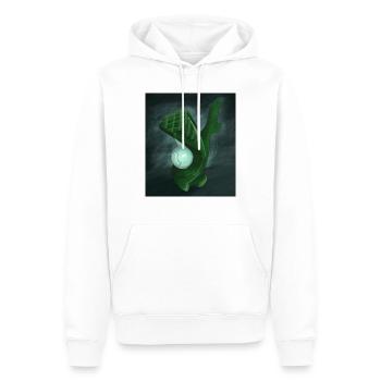Sculpture abstraite - Sweat à capuche Premium bio Homme - blanc - Devant - Nico (187cm)