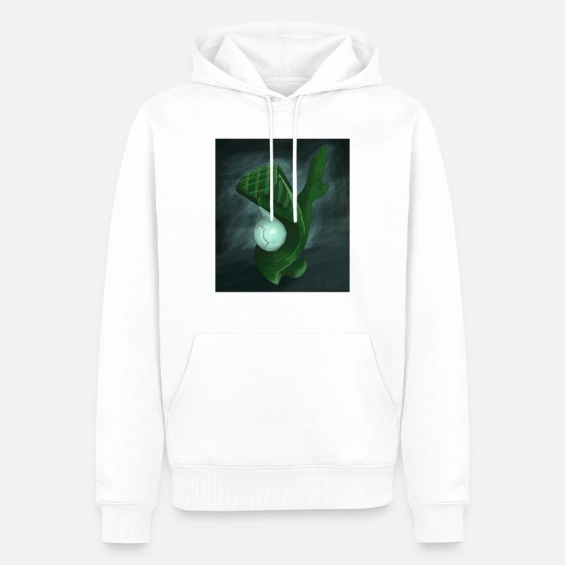 Sculpture abstraite - Sweat à capuche Premium bio Homme - blanc