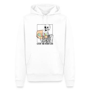 Sweet Life - Men’s Premium Organic Hoodie - white - Front - Nico (187cm)