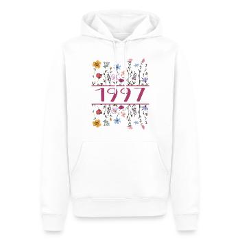 1997 Legendär Seit 1997 Geburtstag 1997 Frauen - Männer Premium Bio Hoodie - Weiß - Vorne - Nico (187cm)
