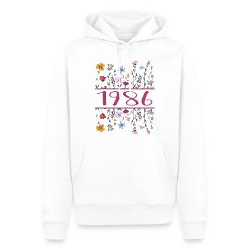 1986 Legendär Seit 1986 Geburtstag 1986 Frauen - Männer Premium Bio Hoodie - Weiß - Vorne - Nico (187cm)
