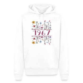 1967 Legendär Seit 1967 Geburtstag 1967 Frauen - Männer Premium Bio Hoodie - Weiß - Vorne - Nico (187cm)