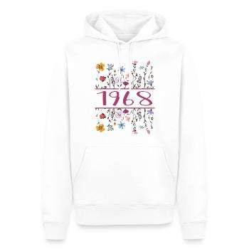 1968 Legendär Seit 1968 Geburtstag 1968 Frauen - Männer Premium Bio Hoodie - Weiß - Vorne - Nico (187cm)