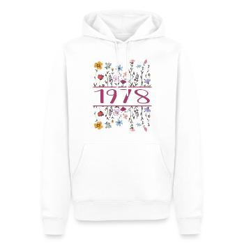 1978 Legendär Seit 1978 Geburtstag 1978 Frauen - Männer Premium Bio Hoodie - Weiß - Vorne - Nico (187cm)