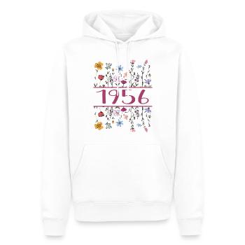 1956 Legendär Seit 1956 Geburtstag 1956 Frauen - Männer Premium Bio Hoodie - Weiß - Vorne - Nico (187cm)