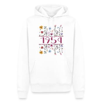 1954 Legendär Seit 1954 Geburtstag 1954 Frauen - Männer Premium Bio Hoodie - Weiß - Vorne - Nico (187cm)
