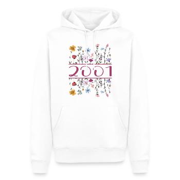 2001 Legendär Seit 2001 Geburtstag 2001 Frauen - Männer Premium Bio Hoodie - Weiß - Vorne - Nico (187cm)