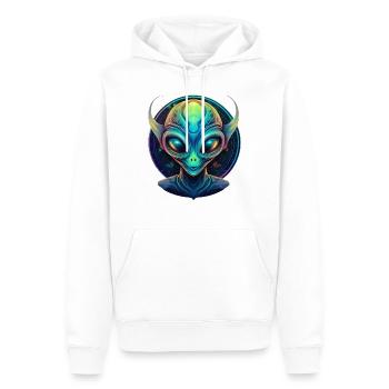 Süßes Alien Gesicht Außerirdischer - Männer Premium Bio Hoodie - Weiß - Vorne - Nico (187cm)