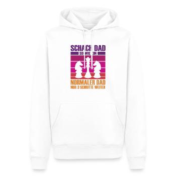 Schach Dad So wie ein normaler Dad nur drei Schrit - Männer Premium Bio Hoodie - Weiß - Vorne - Nico (187cm)