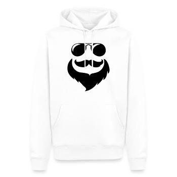 Lunettes de soleil Moustache - Sweat à capuche Premium bio Homme - blanc - Devant - Nico (187cm)