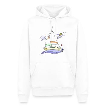 Segelboot - Männer Premium Bio Hoodie - Weiß - Vorne - Nico (187cm)