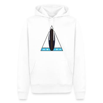 Surf Triangle - Sweat à capuche Premium bio Homme - blanc - Devant - Nico (187cm)