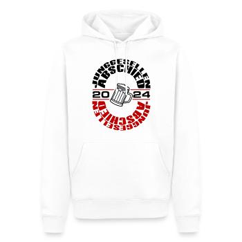Enterrement de vie de garçon 2024 - Sweat à capuche Premium bio Homme - blanc - Devant - Nico (187cm)