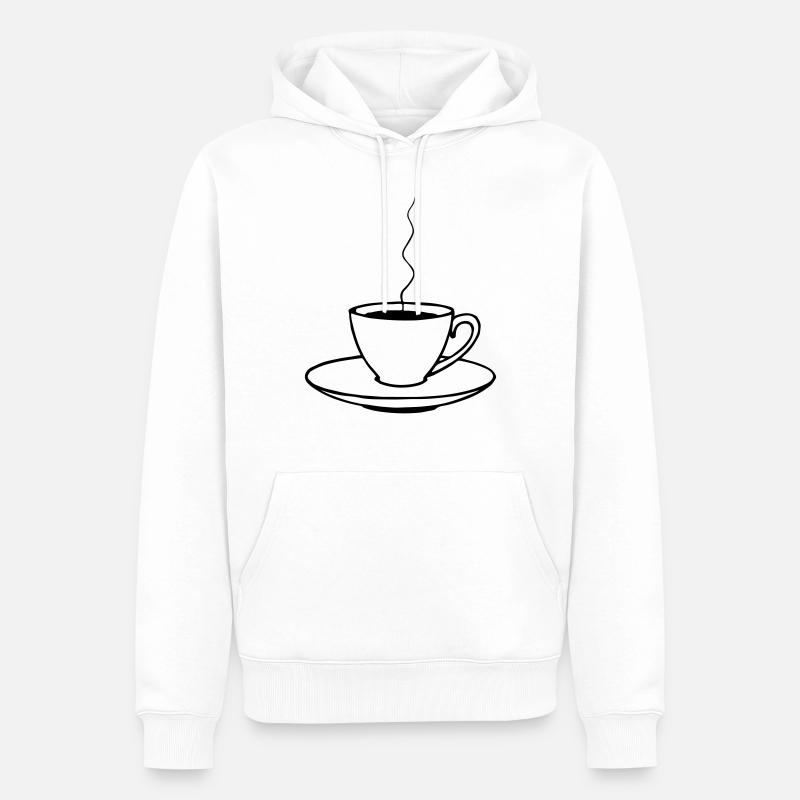 Coffeebreak Shirt - Männer Premium Bio Hoodie - Weiß