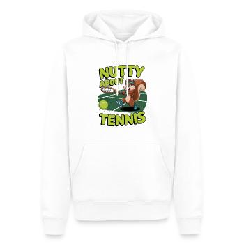 Nutty About Tennis - Sweat à capuche Premium bio Homme - blanc - Devant - Nico (187cm)