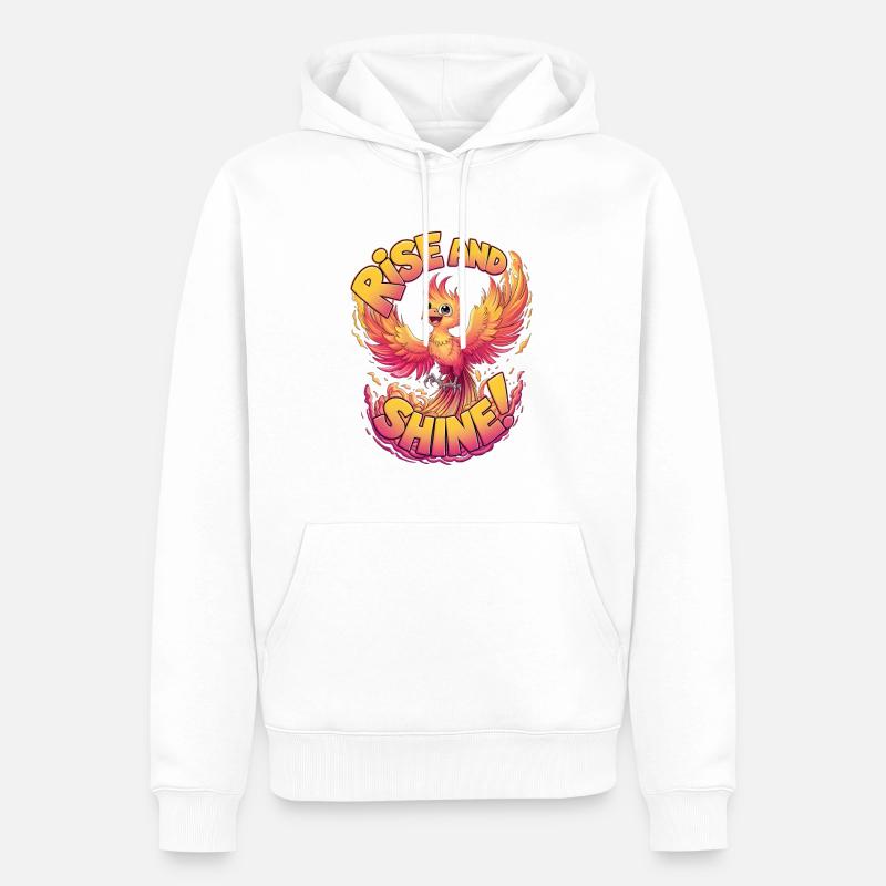 Raus aus den Federn - Männer Premium Bio Hoodie - Weiß