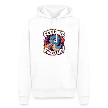 Sich angefeuert fühlen - Männer Premium Bio Hoodie - Weiß - Vorne - Nico (187cm)