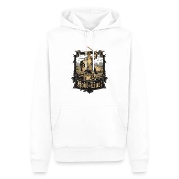 Hodl Die Linie! - Männer Premium Bio Hoodie - Weiß - Vorne - Nico (187cm)