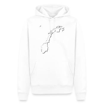 Norwegen Landkarte als Umriss - Männer Premium Bio Hoodie - Weiß - Vorne - Nico (187cm)