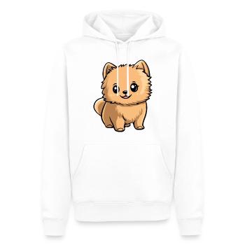 Zwergspitz Hund Comic Niedlich Pomeranian - Männer Premium Bio Hoodie - Weiß - Vorne - Nico (187cm)