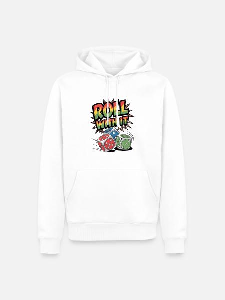 Roll With It - Men’s Premium Organic Hoodie - white