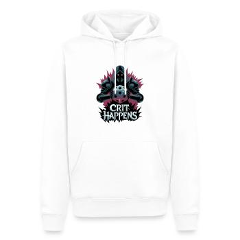 Les coups critiques se produisent - Sweat à capuche Premium bio Homme - blanc - Devant - Nico (187cm)