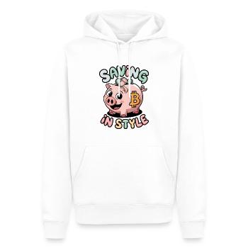 Stilvolles Sparen - Männer Premium Bio Hoodie - Weiß - Vorne - Nico (187cm)