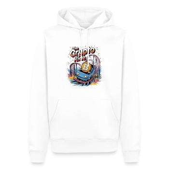 Die Krypto-Fahrt - Männer Premium Bio Hoodie - Weiß - Vorne - Nico (187cm)