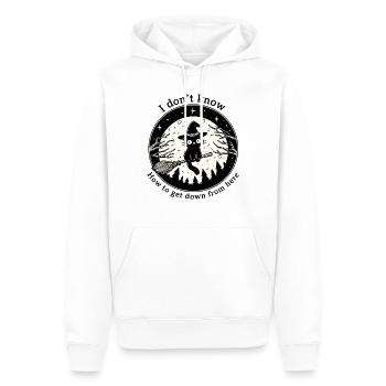 Halloween | I don't know how to get down from here - Men’s Premium Organic Hoodie - white - Front - Nico (187cm)
