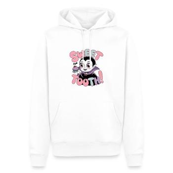 Dent sucrée! - Sweat à capuche Premium bio Homme - blanc - Devant - Nico (187cm)