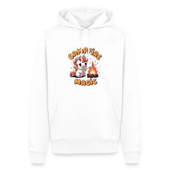 Campfire Magic - Men’s Premium Organic Hoodie - white - Front - Nico (187cm)