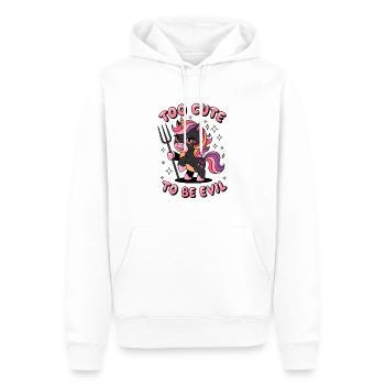 Trop mignon pour être méchant - Sweat à capuche Premium bio Homme - blanc - Devant - Nico (187cm)