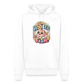 I'm Hooked On Fish - Men’s Premium Organic Hoodie - white - Front - Nico (187cm)